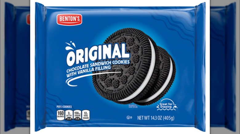 A pack of Benton's Original Chocolate Sandwich Cookies