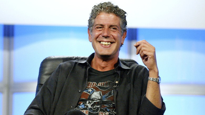 anthony bourdain laughing