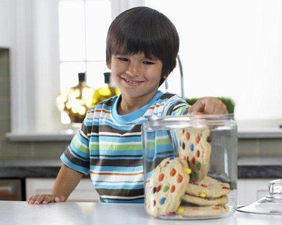 Kid Snacking at Home