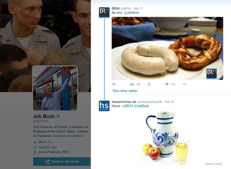 People Won't Stop Tweeting Beautiful Food Pictures to Jeb Bush 