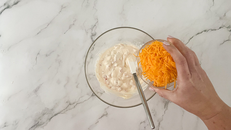 ingredients in dish with cheese