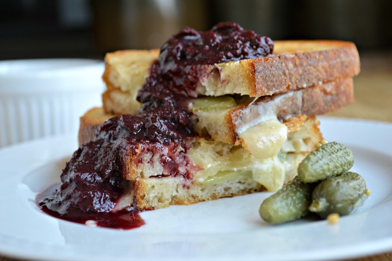 Pickles and Fruit Chutney Grilled Cheese
