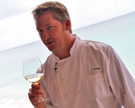 Chef Tim Love at a demo at the Barbados Food & Wine and Rum Festival in 2010.
