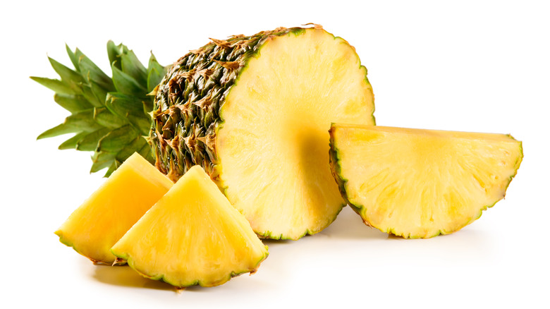 pineapple cut into slices