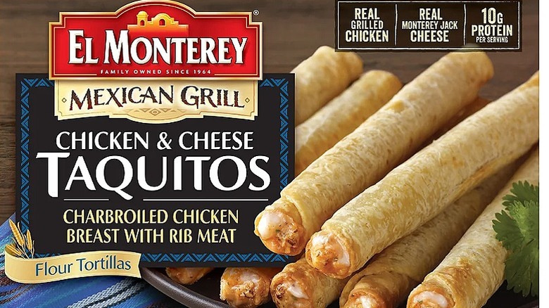packet of el monterey chicken taquitos