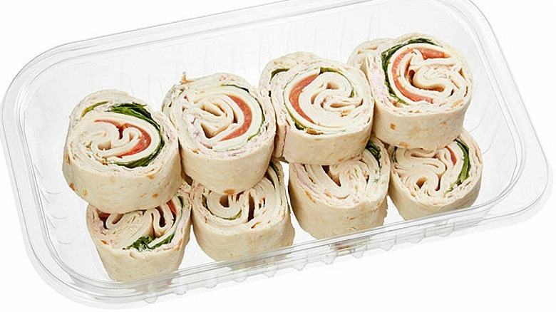 chicken roulades in a transparent container