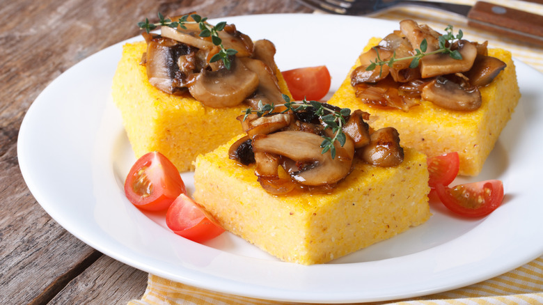 baked polenta with mushrooms