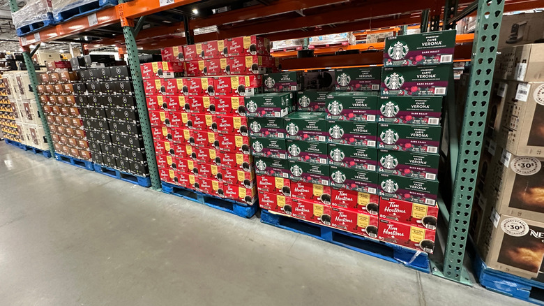 Costco coffee aisle