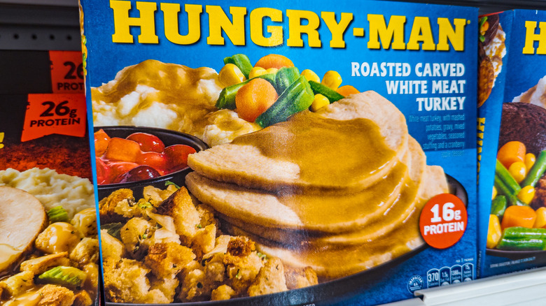 A Hungry-Man turkey TV dinner