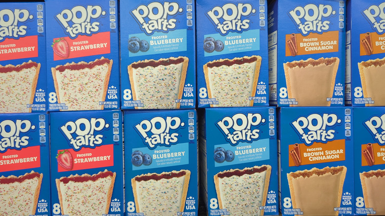 Boxes of Frosted Strawberry, Frosted Blueberry, and Frosted Brown Sugar Cinnamon Pop-Tarts