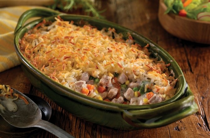 Pork and Hash Brown Shepherd's Pie