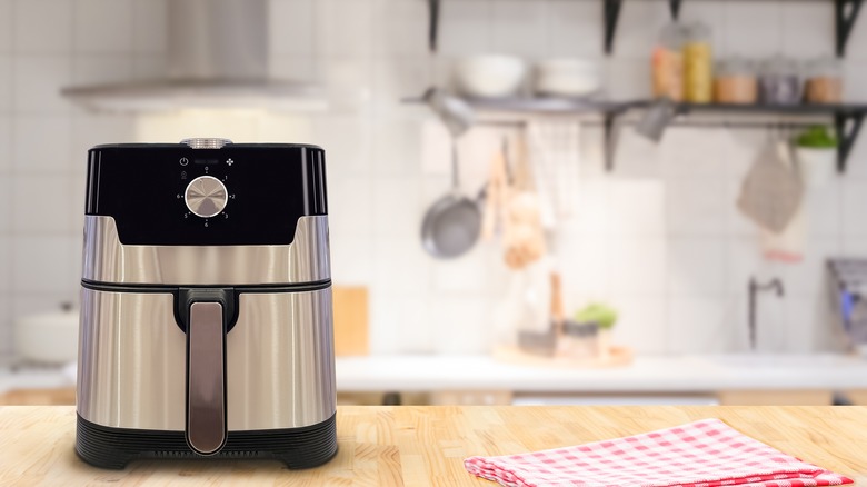 Air fryer on counter