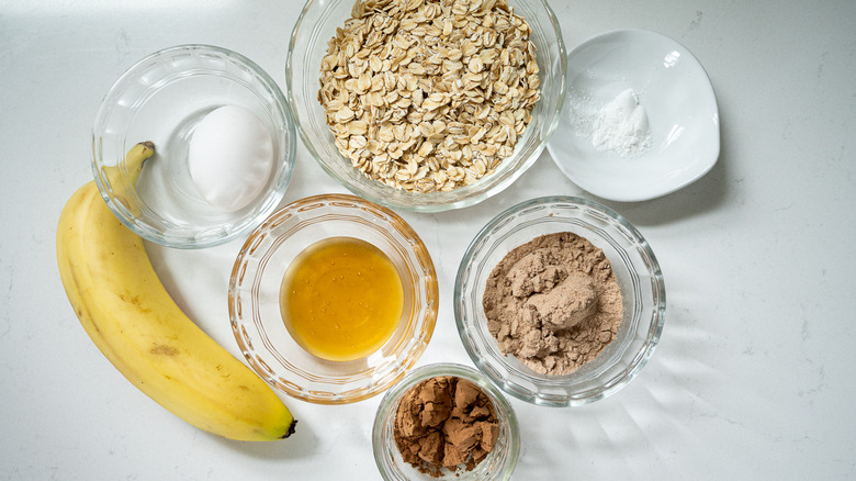 chocolate baked oats ingredients 