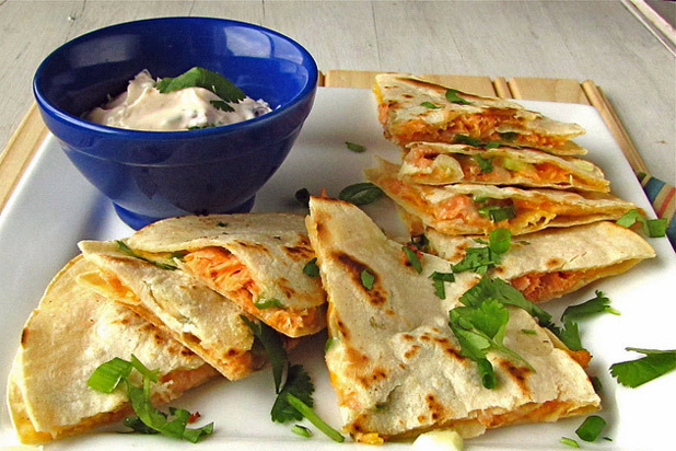 Smoked Salmon Quesadillas