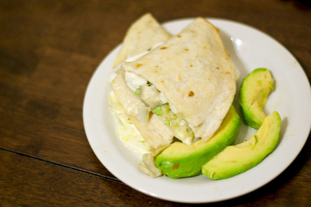 Creamy Artichoke and Avocado Quesadillas
