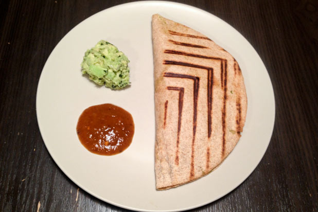Roasted Eggplant and Spinach Quesadilla