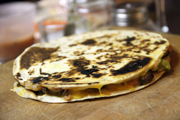 Ancho-Rubbed Skirt Steak Quesadillas