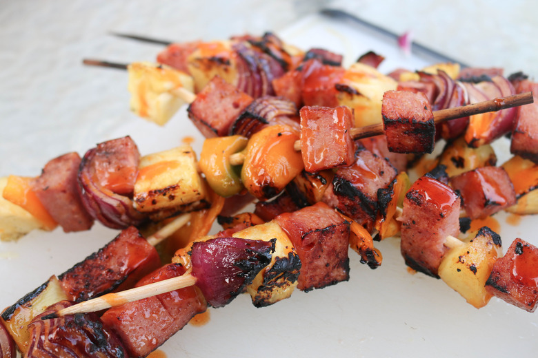 Spam and Pineapple Skewers