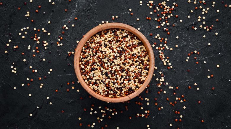 bowl of multicolored quinoa
