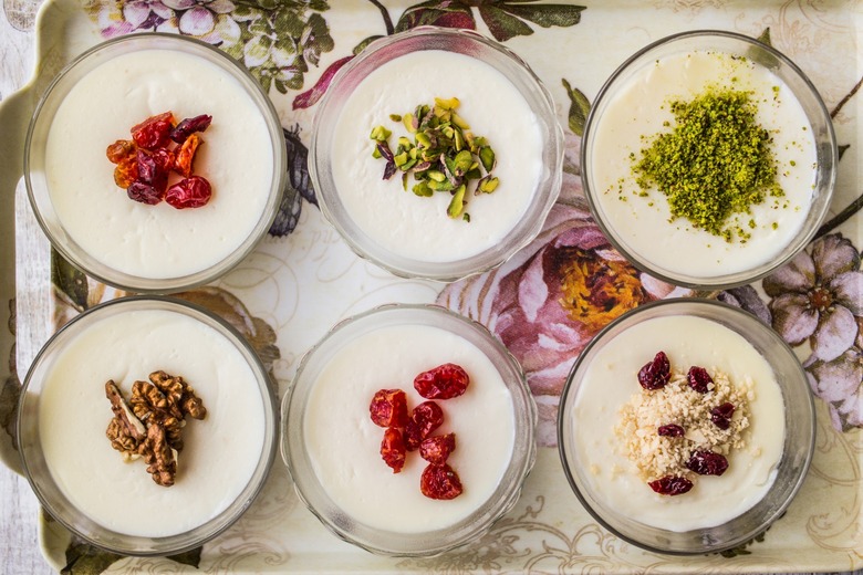 Muhallebi recipe - Turkish milk pudding with colorful toppings - and other Ramadan recipes