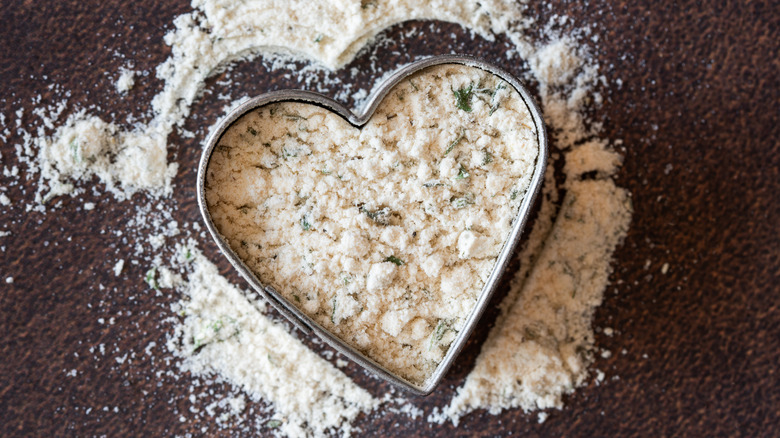 ranch seasoning in a heart cookie cutter shape
