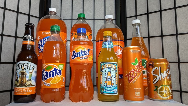 Orange soda selection