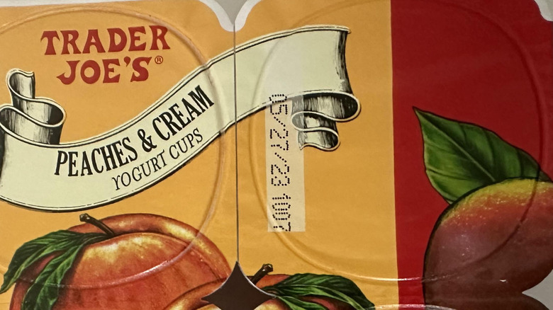 Trader Joe's peaches & cream yogurt