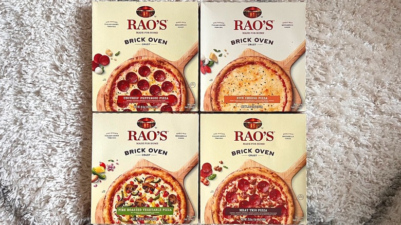 Boxes of Rao's frozen pizza