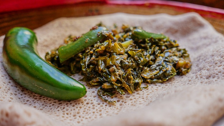 Ethiopian Goman vegan collard greens recipe 