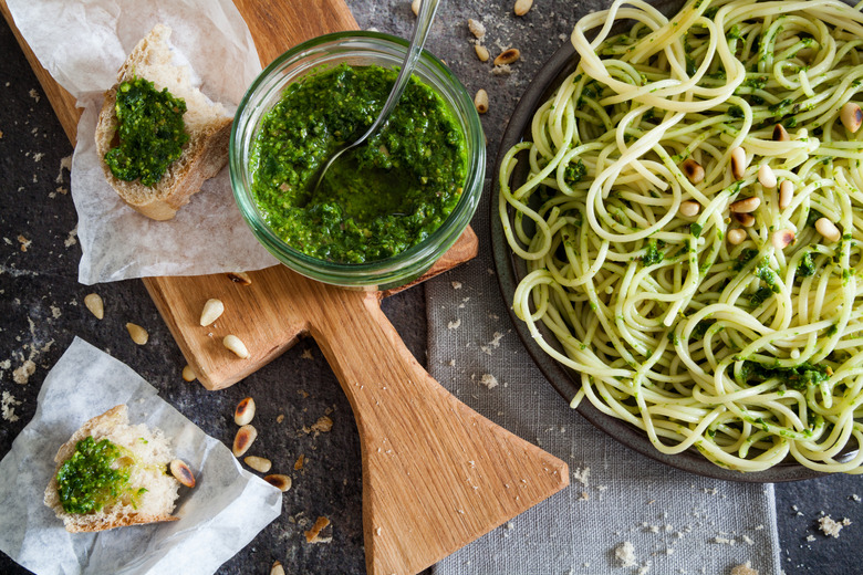 Garlic scape pesto