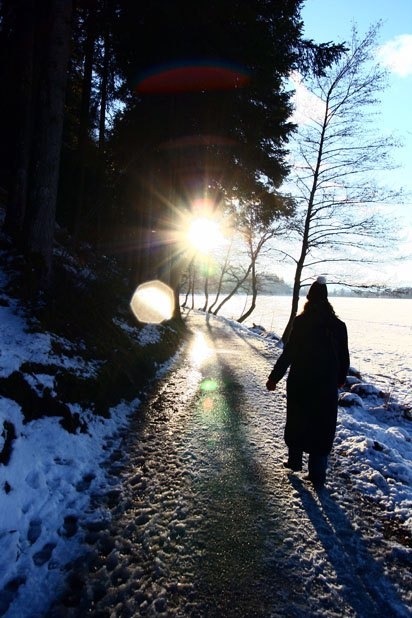 Walking in snow