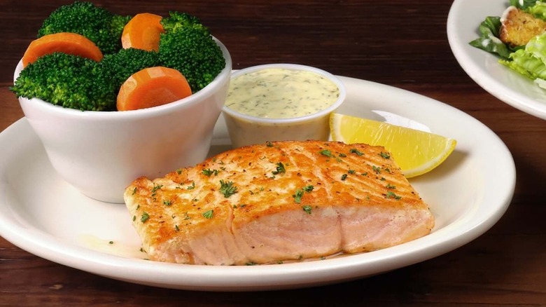 Texas Roadhouse's grilled salmon with lemon pepper butter