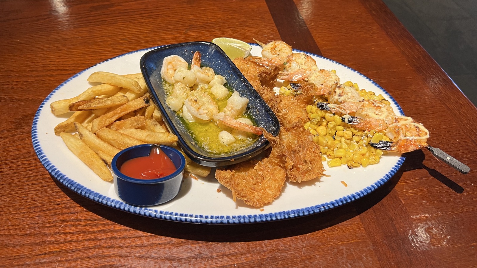 Red Lobster's Street Corn Shrimp And Shrimp & Scallop Parmesan Scampi