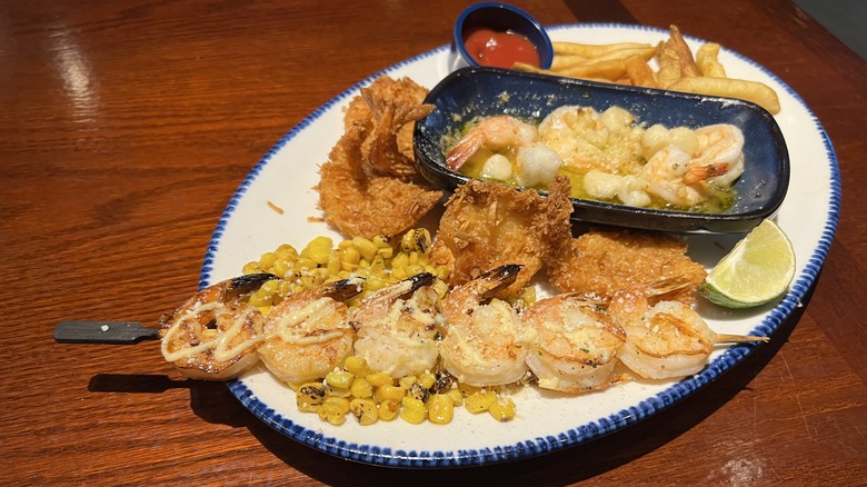 Red Lobster plate of shrimp