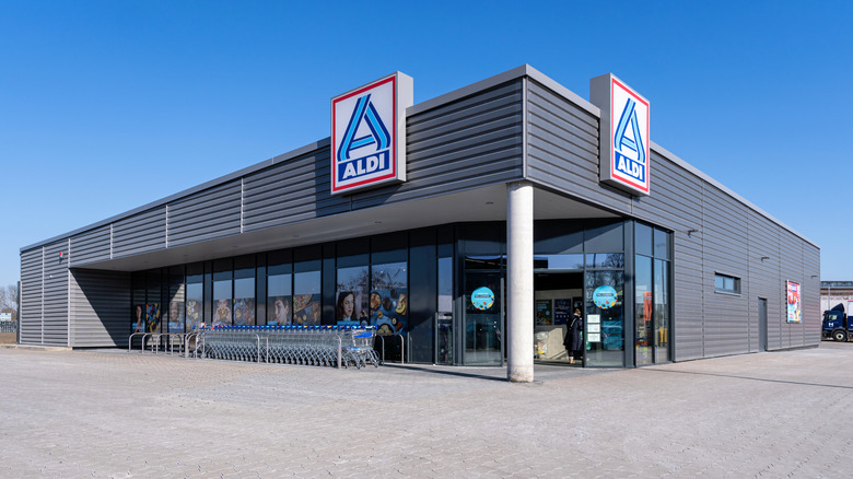 Exterior of an Aldi store
