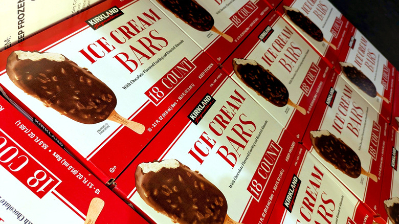 Boxes of Costco ice cream bars