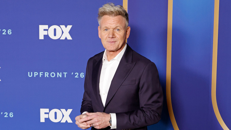 Gordon Ramsay smiling at red carpet event