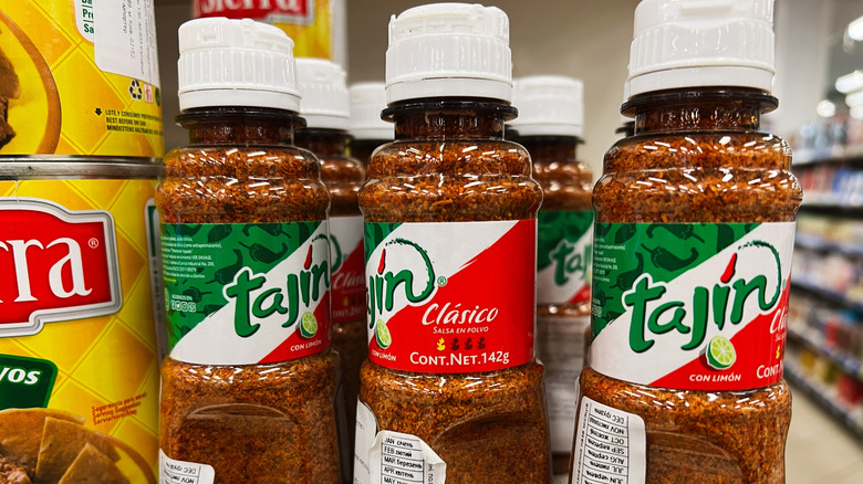 Bottles of Tajin seasoning