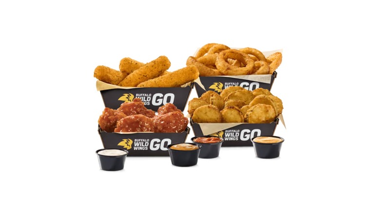 Buffalo Wild Wings Ultimate Sampler against white background.