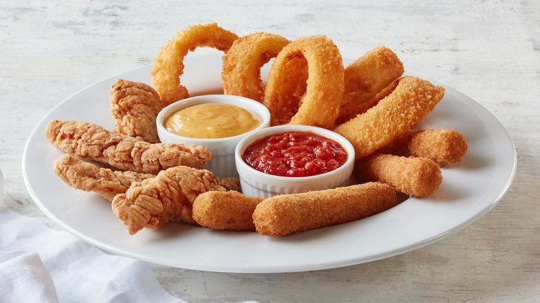 IHOP Appetizer Sampler on table.