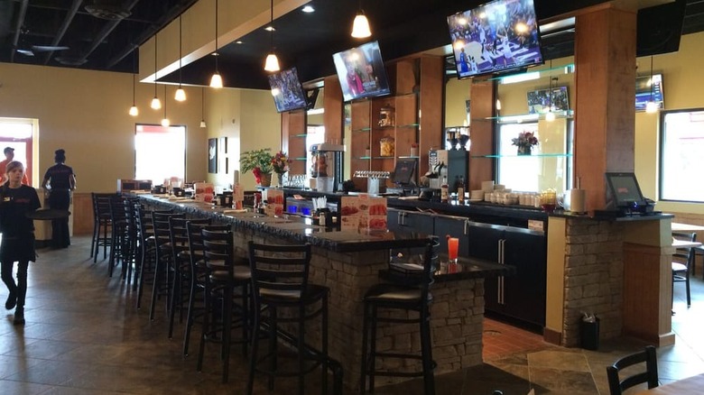 The bar area inside of Shoney's of Acworth, Georgia, a restaurant run by Scott Steiner