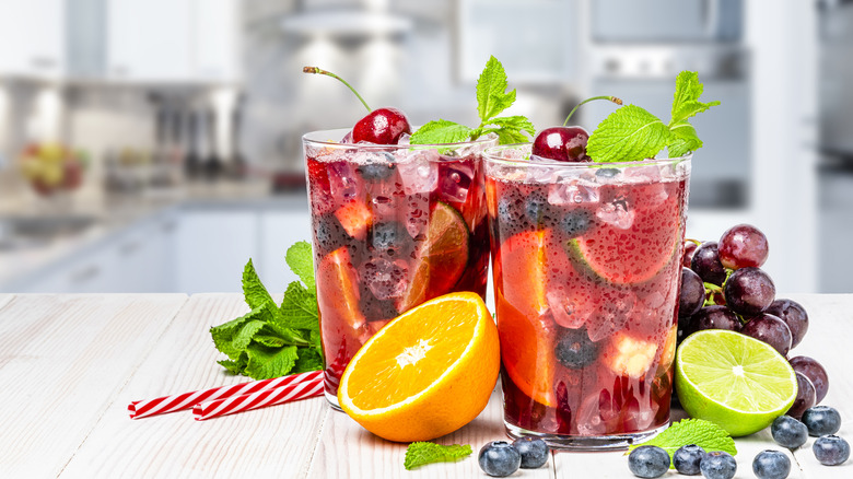 Two glasses of sangria