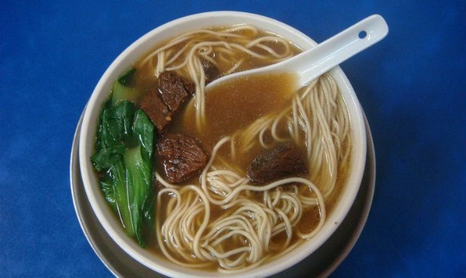 Beef lamian noodles in china