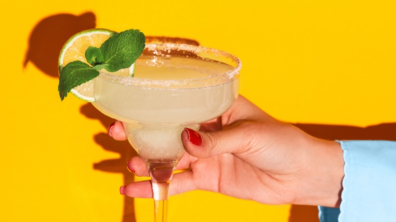 hand holding margarita