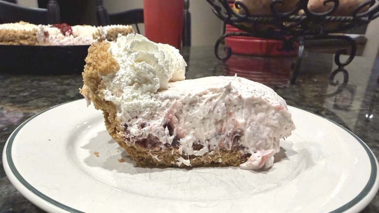 Slice of Strawberry Cream Pie