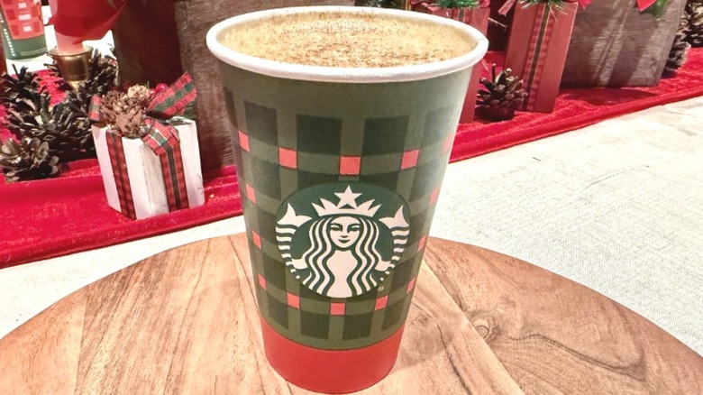 A Starbucks Eggnog Latte