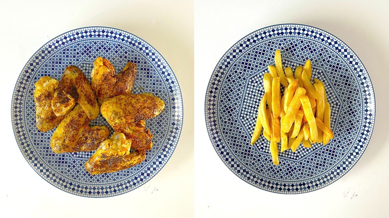 Bake program wings and fries