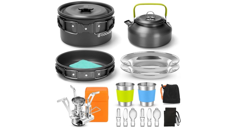 Odoland 16-piece camping cookware set