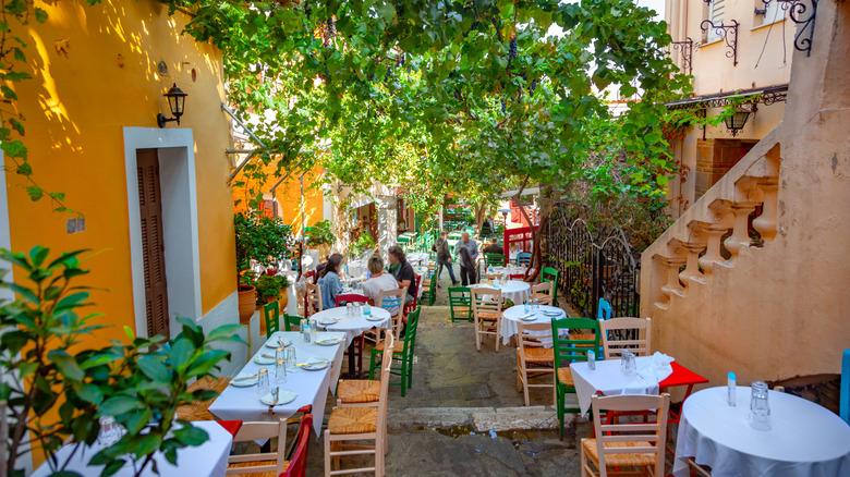 Outdoor cafe in Europe