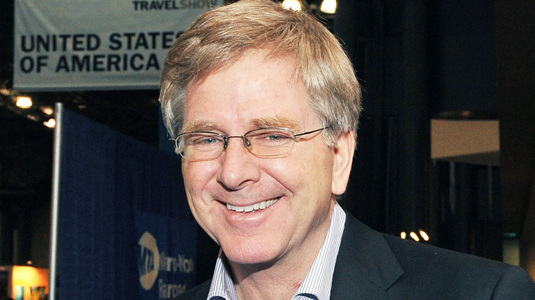 Rick Steves smiling at event